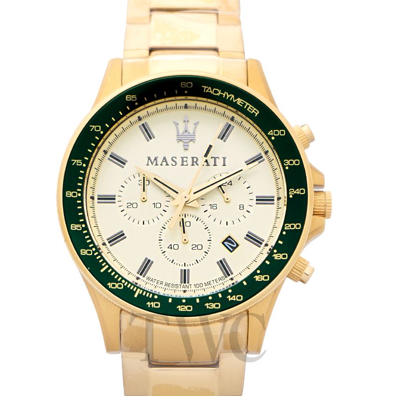 【新品】マセラティ MASERATI メンズ 腕時計 スチェッソ SUCCESSO クロノグラフ タキメーター 時計 シルバー メタルベルト R8873645004