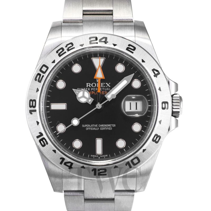 ロレックス ROLEX エクスプローラー2 216570 ブラック ステンレススチール メンズ 腕時計