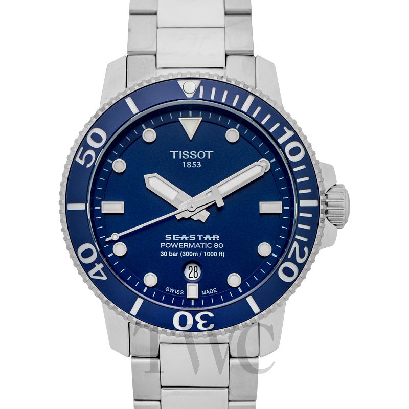 【稼働品】TISSOT SEASTAR メンズ腕時計　クォーツ　シルバーカラーメンズ腕時計
