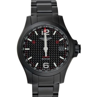 クローバー♪全商品ロンジン 腕時計コンクエスト L3.717.4.66.6 Black メンズ