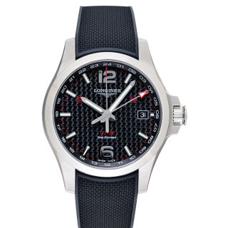 ロンジン コンクエスト V H P クロノグラフ クォーツ 腕時計 ブラック 黒 L3.717.2.66.6 箱付 LONGINES（新品・未使用品）